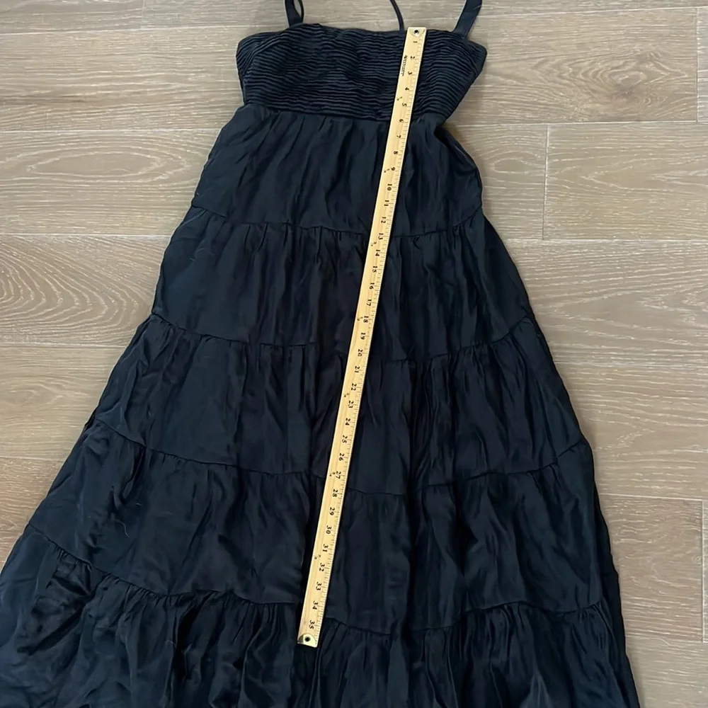 Abercrombie & Fitch Tiered Ruched Babydoll Emerson Maxi Dress | M petite - Picture 8 of 10